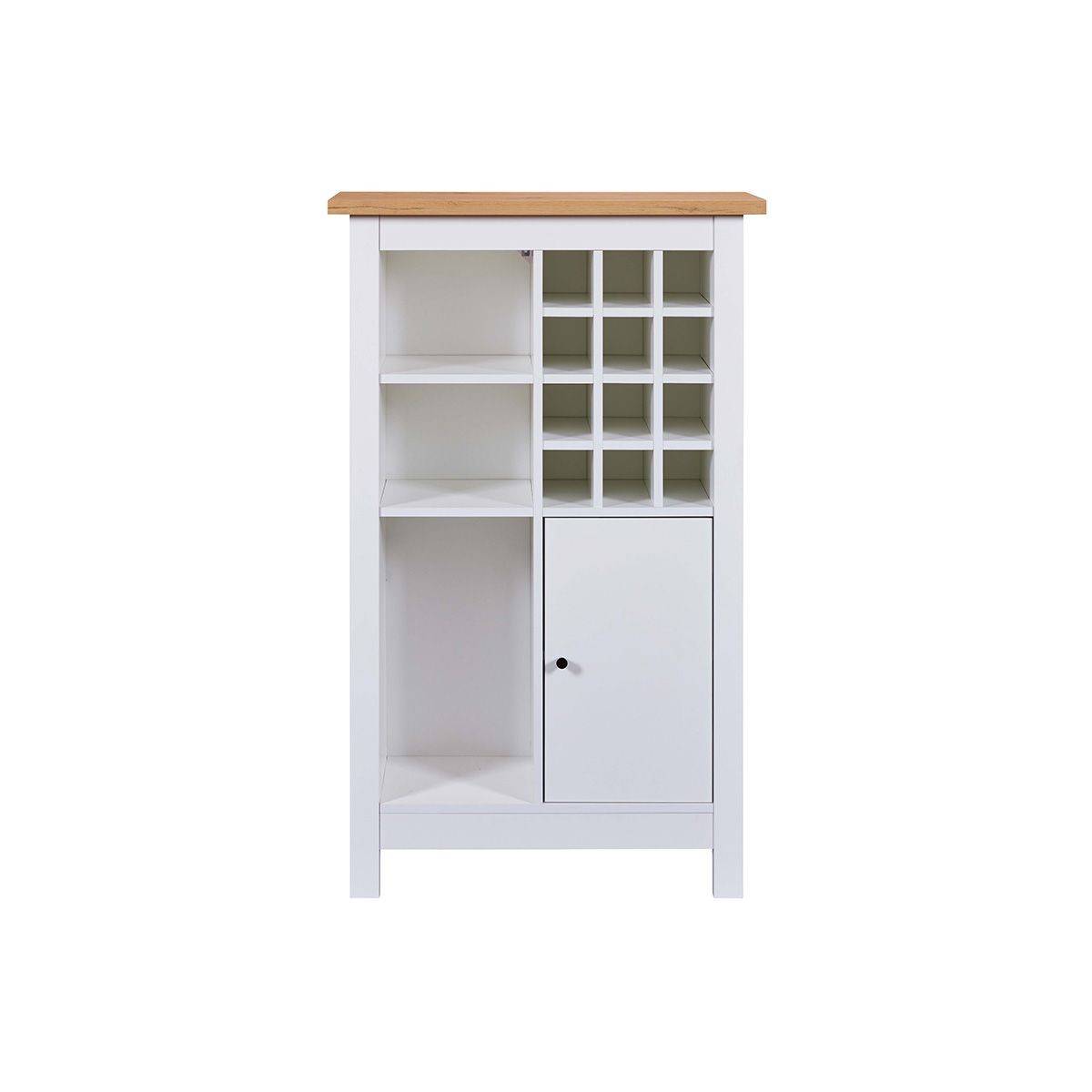 Buffet Avec Range-Bouteilles "Nichole" 124cm Blanc - Image 2