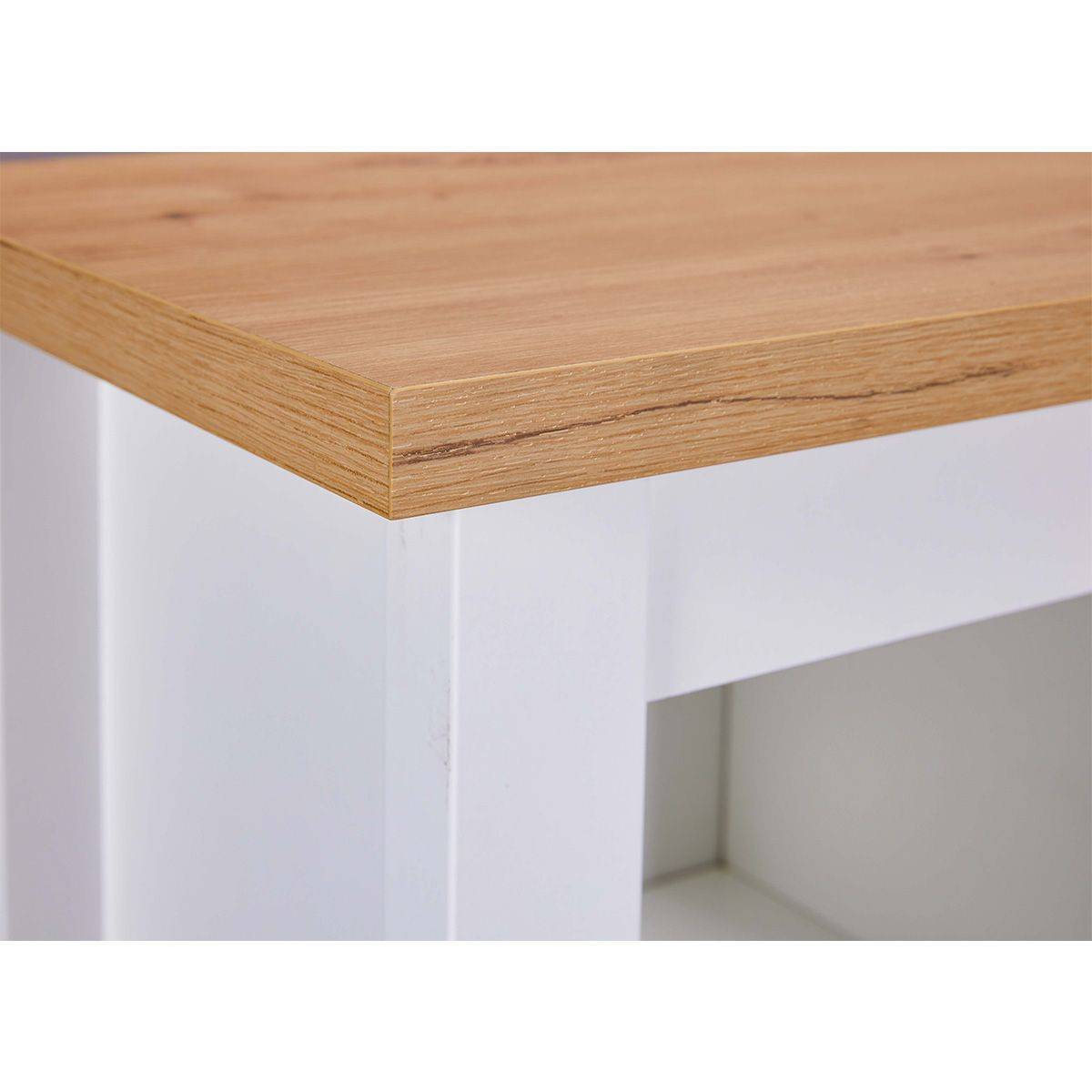 Buffet Avec Range-Bouteilles "Nichole" 124cm Blanc - Image 7