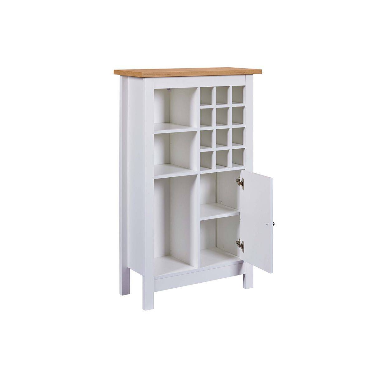 Buffet Avec Range-Bouteilles "Nichole" 124cm Blanc - Image 3