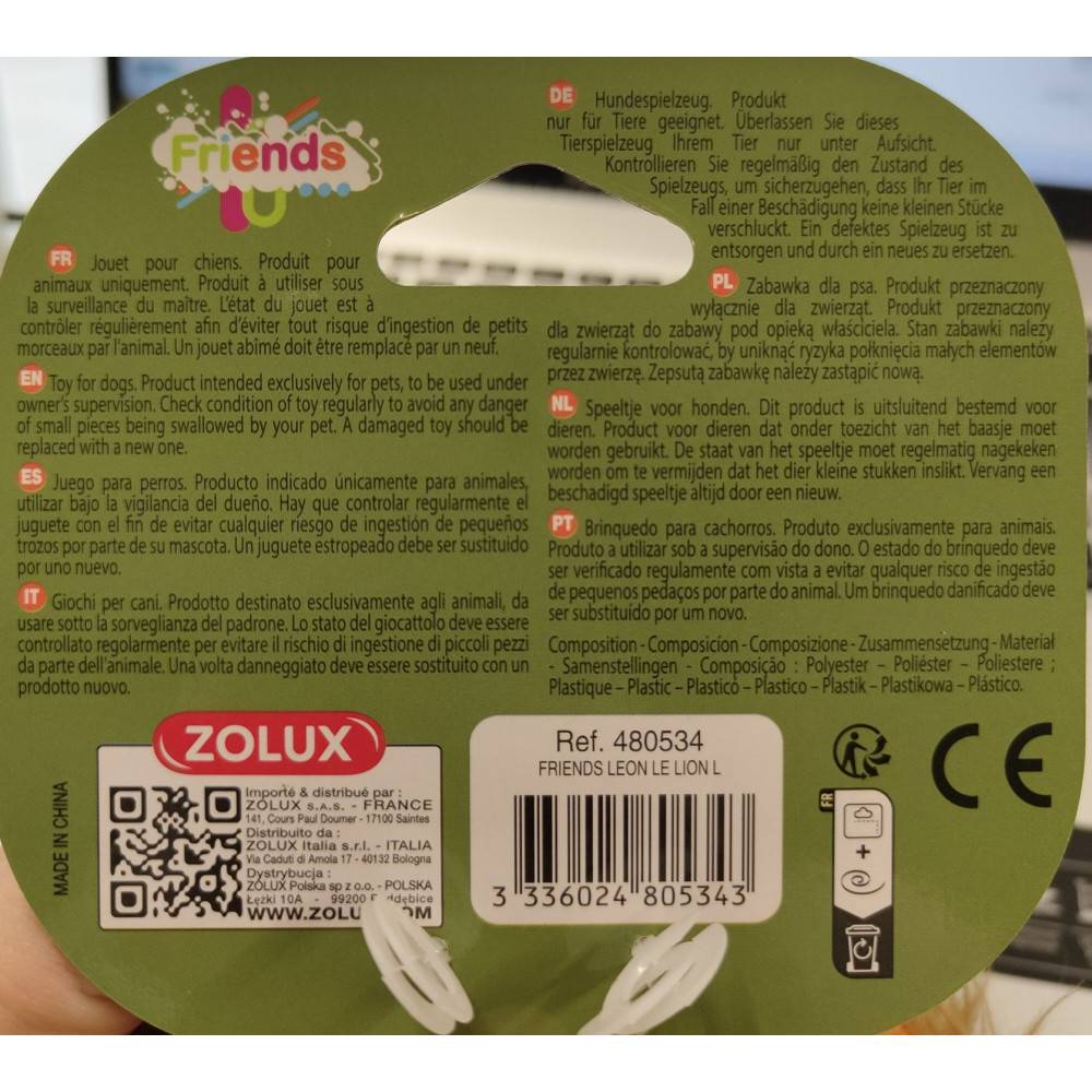 Zolux - El León Léo L Juguete sonoro para perros grandes - Imagen 4