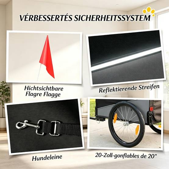 Remorque de vélo pour chien avec roues 20 pouces - Image 7