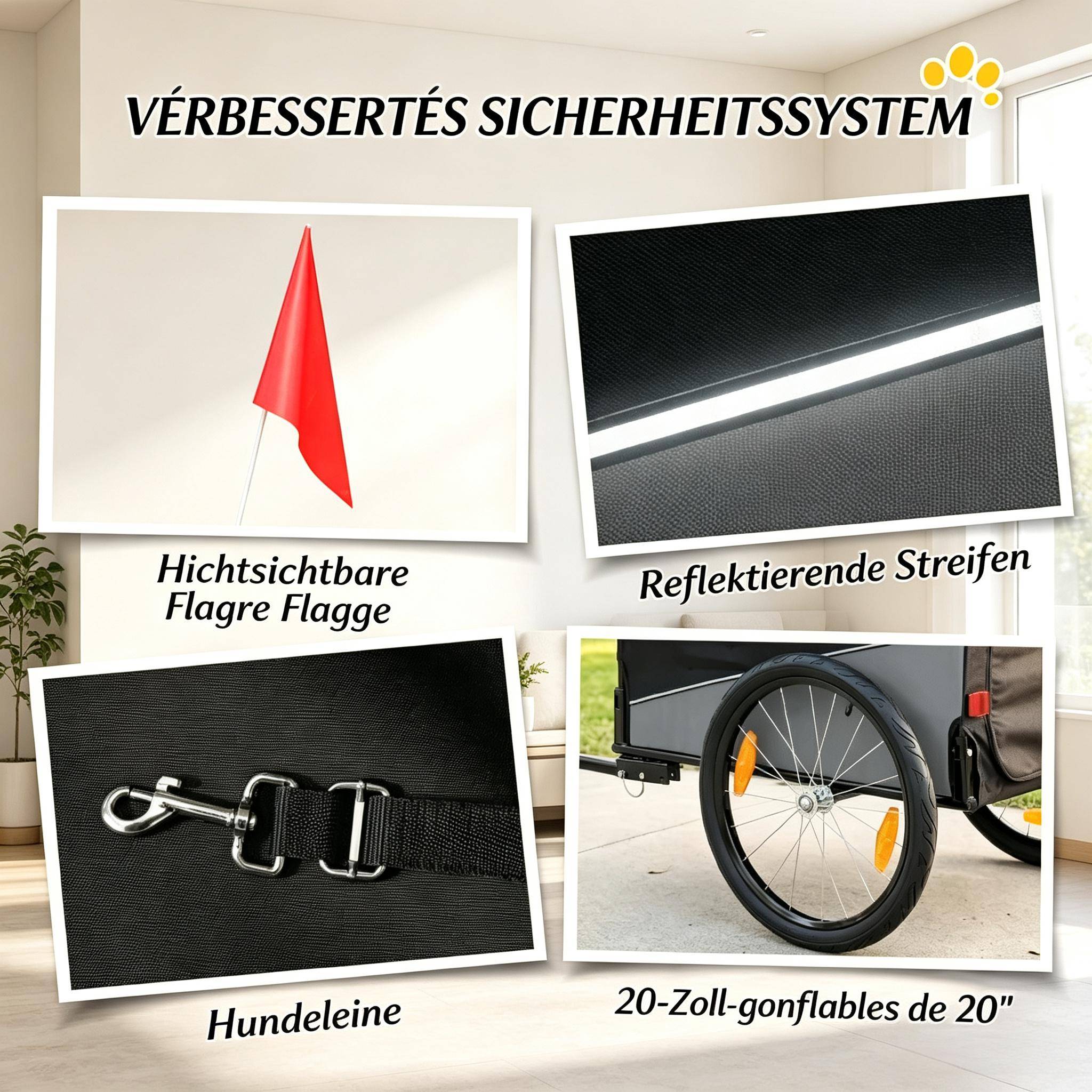 Remorque de vélo pour chien avec roues 20 pouces - Image 7