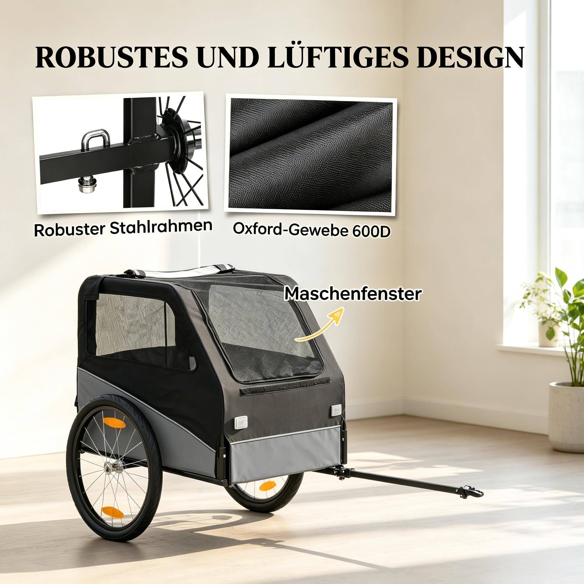 Remorque de vélo pour chien avec roues 20 pouces - Image 5