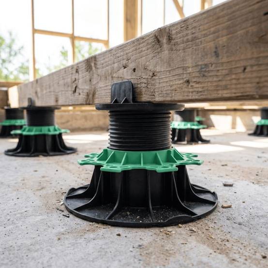 Plot terrasse bois réglable 80 à 140 mm - JOUPLAST - Carton de 11 plots - Image 2