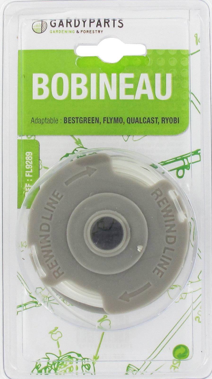 Centrale Brico - Bobineau adaptable BESTGREEN, FLYMO, GREENWORKS, JCB, OZAKI, QUALCAST, RYOBI Centrale Brico
