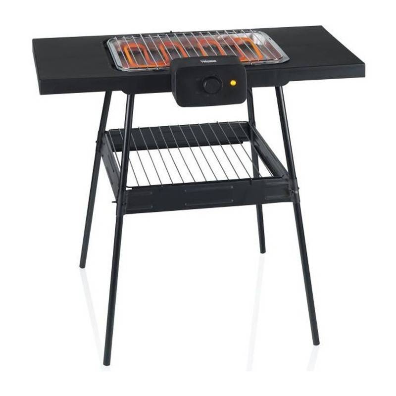 Tristar Bq-2870 -  Barbecue Sur Pieds 36,5x25,5cm - Fonction Barbecue De Table - 2000w - Thermostat Reglable - Pieds Antiderapan