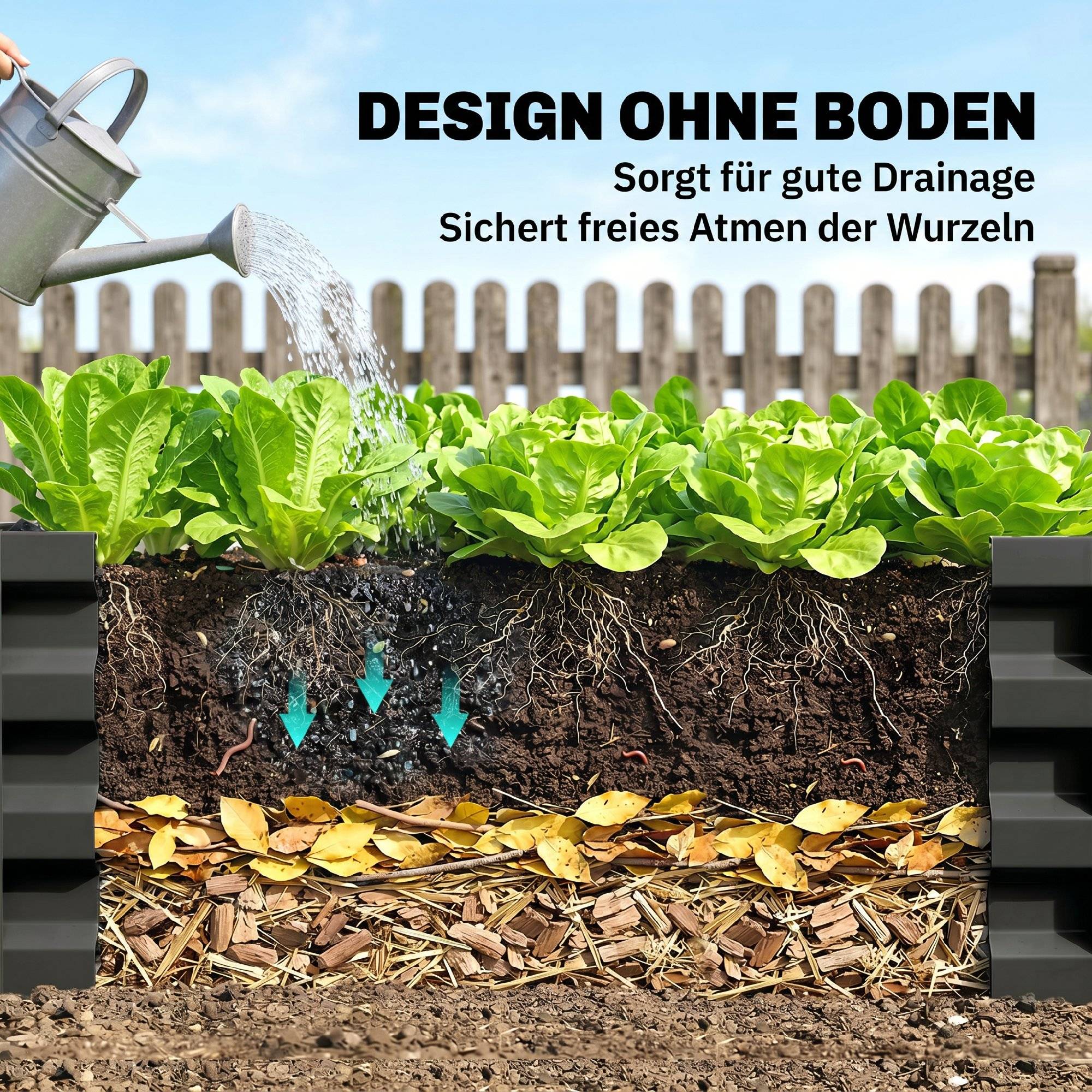 PANGIVO - Carré potager acier galvanisé gris foncé 100 x 60 x 30 cm - PANGIVO - Image 7