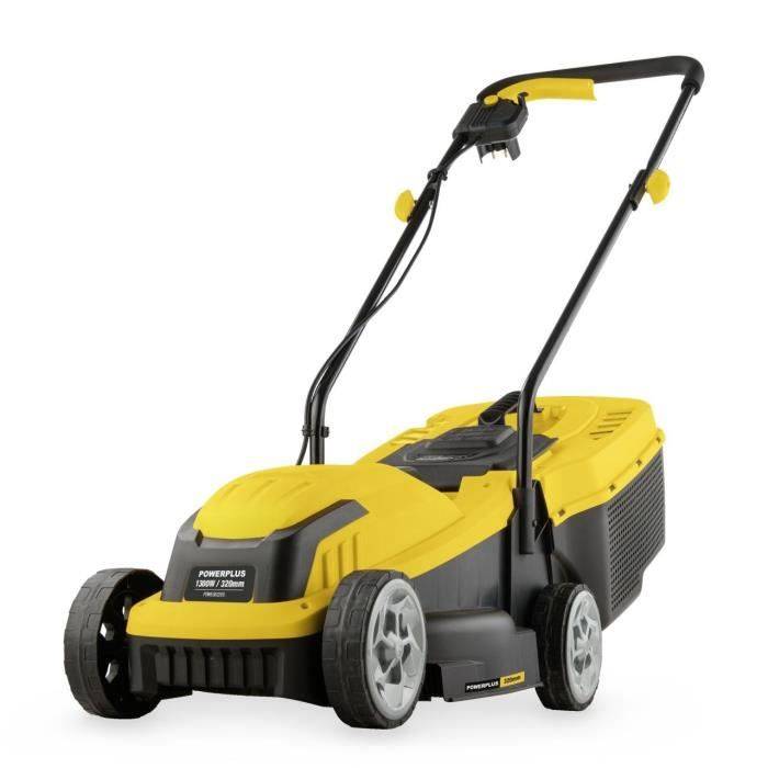 Tondeuse a gazon électrique - POWERPLUS - POWEG62205 - 1300 W - 320 mm Ø - Avec ramassage et éjection arriere