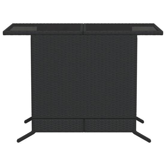Petit Salon de Jardin Compact pour Balcon, Table Verre et 2 Chaises Résine Noire – ComfortXL Outdoor Living - Image 10