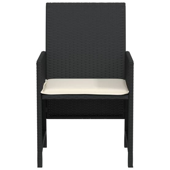 Petit Salon de Jardin Compact pour Balcon, Table Verre et 2 Chaises Résine Noire – ComfortXL Outdoor Living - Image 6
