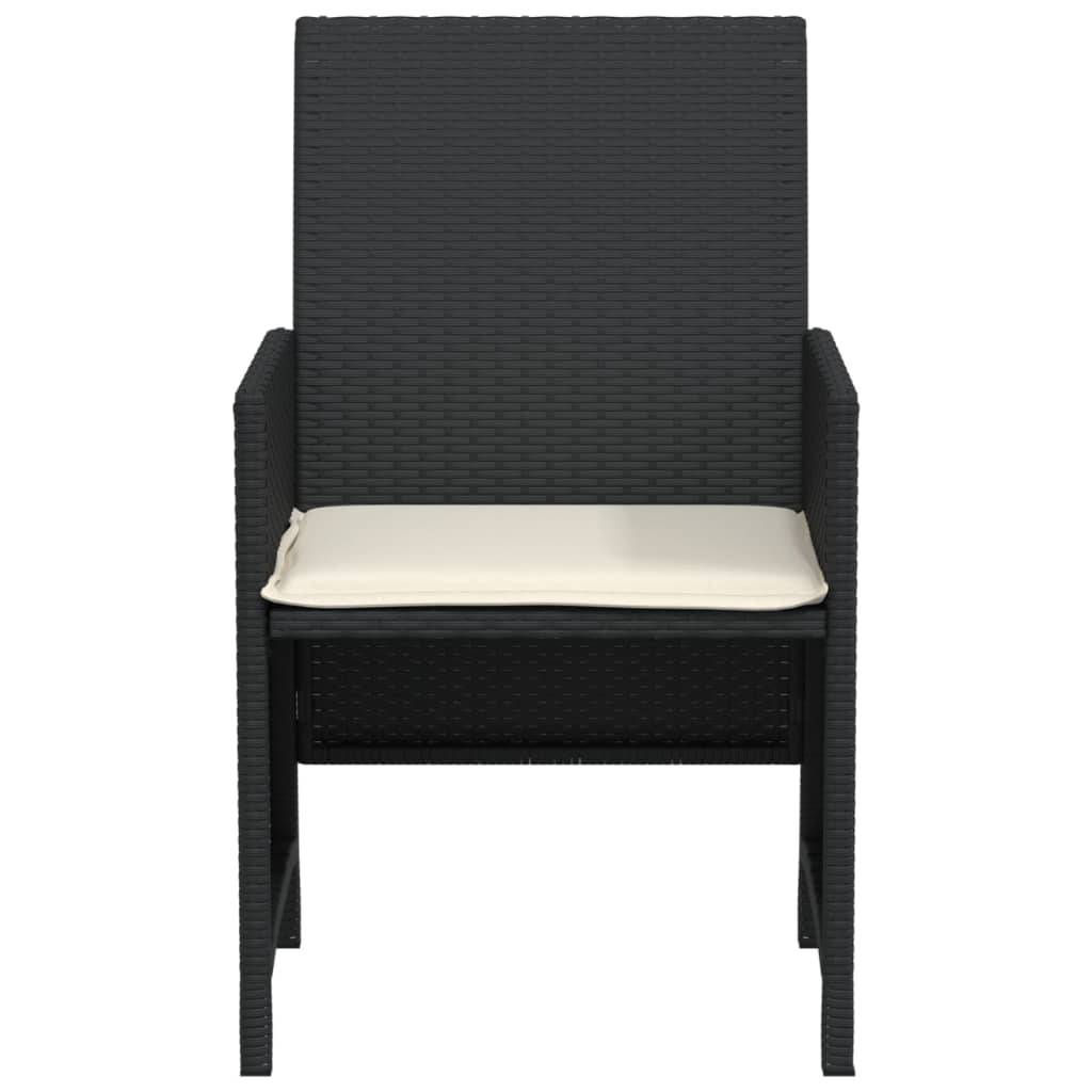 Petit Salon de Jardin Compact pour Balcon, Table Verre et 2 Chaises Résine Noire – ComfortXL Outdoor Living - Image 6