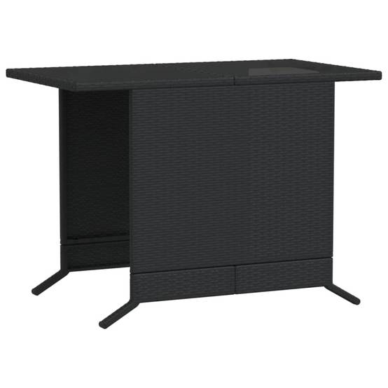 Petit Salon de Jardin Compact pour Balcon, Table Verre et 2 Chaises Résine Noire – ComfortXL Outdoor Living - Image 9