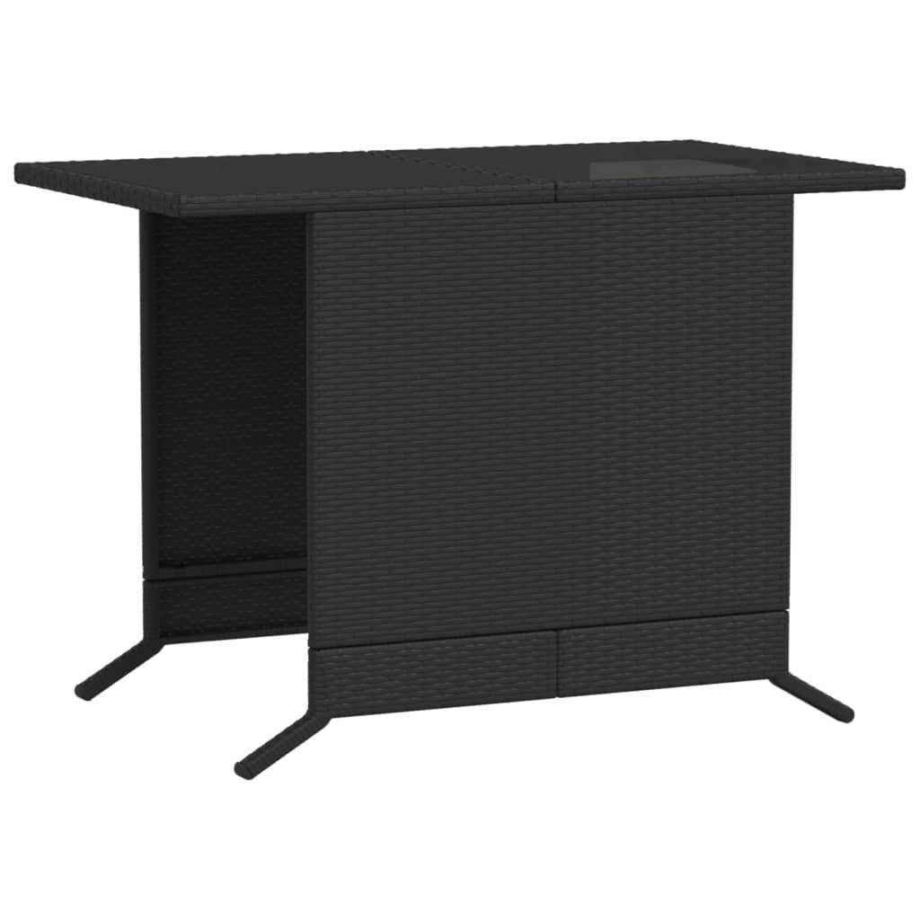 Petit Salon de Jardin Compact pour Balcon, Table Verre et 2 Chaises Résine Noire – ComfortXL Outdoor Living - Image 9
