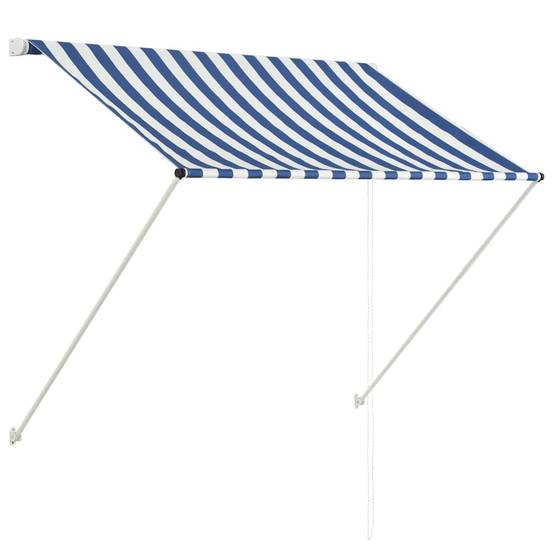 Store banne | Auvent rétractable 100x150 cm Bleu et blanc Maison Chic - Image 1