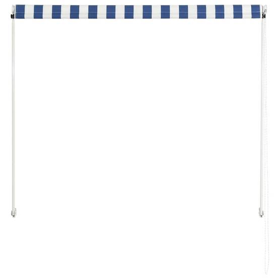 Store banne | Auvent rétractable 100x150 cm Bleu et blanc Maison Chic - Image 5