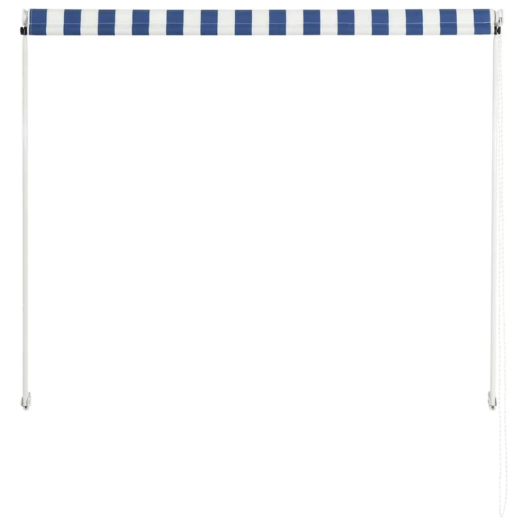 Store banne | Auvent rétractable 100x150 cm Bleu et blanc Maison Chic - Image 5