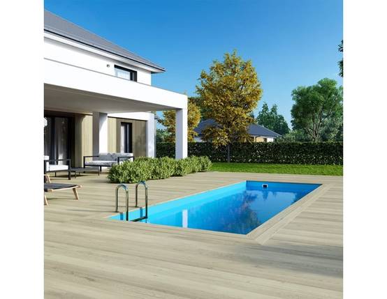Altanka - Piscine hors sol en bois AQUA 6.1 x 2.85 - H.1.31 m, bleu pâle, fixations à visser - BAS7307OSPL - ALTANKA - Image 3