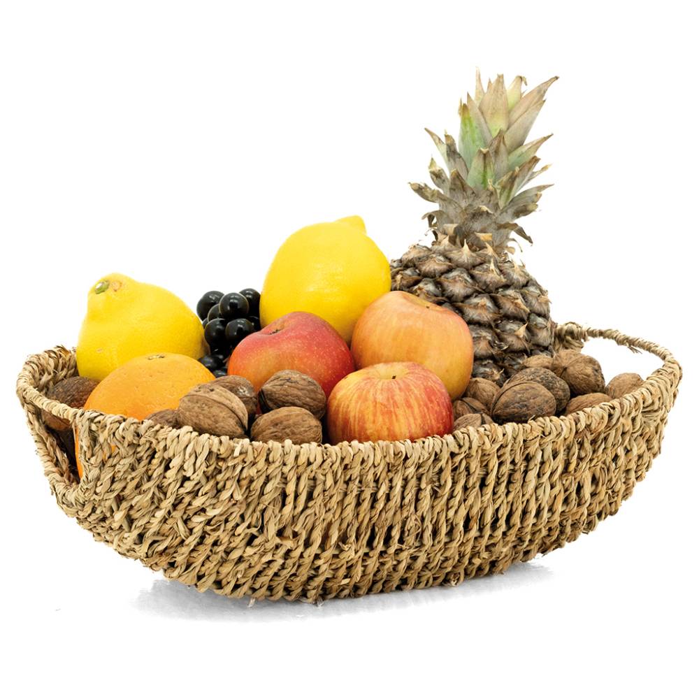 Aubry Gaspard - Corbeille ovale en jonc L 35 cm - Imagen 2