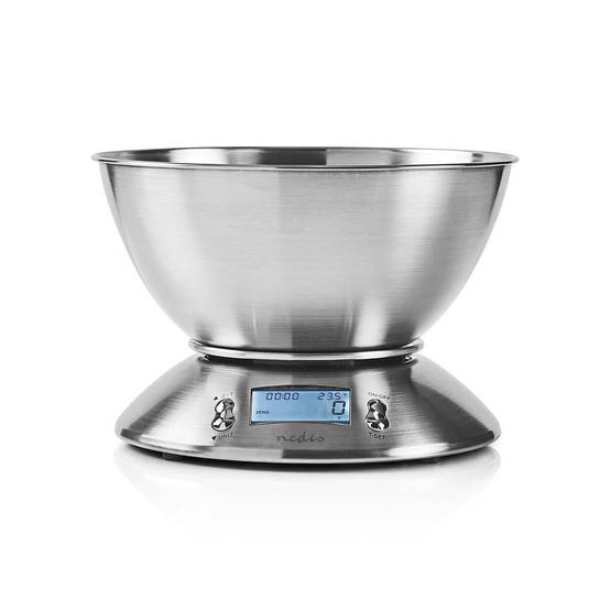 Balance de cuisine Numérique Ecran LCD Acier Bol amovible 5kg NEDIS - Imagen 1