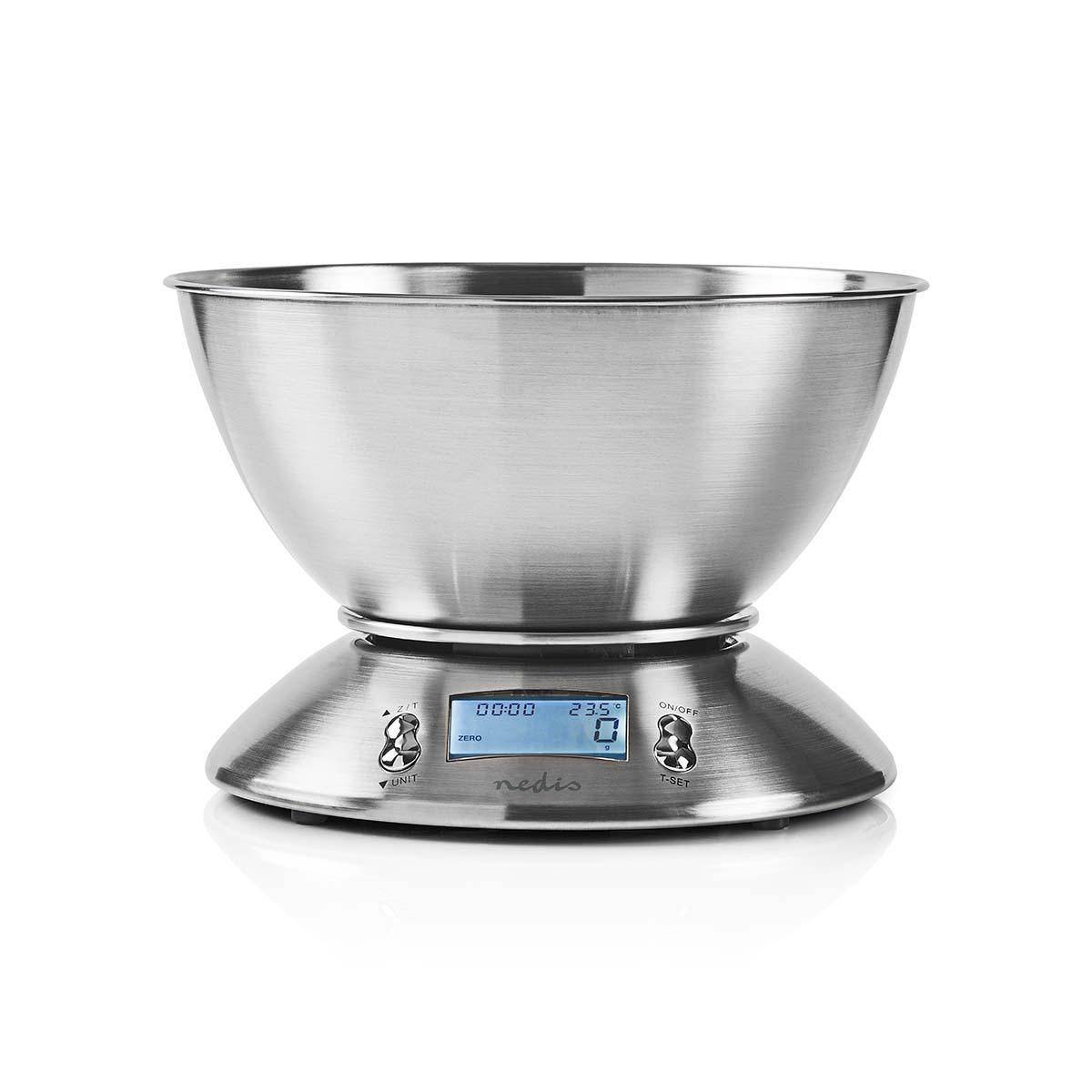 Balance de cuisine Numérique Ecran LCD Acier Bol amovible 5kg NEDIS - Imagen 1