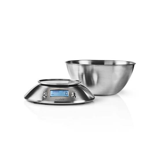 Balance de cuisine Numérique Ecran LCD Acier Bol amovible 5kg NEDIS - Imagen 2