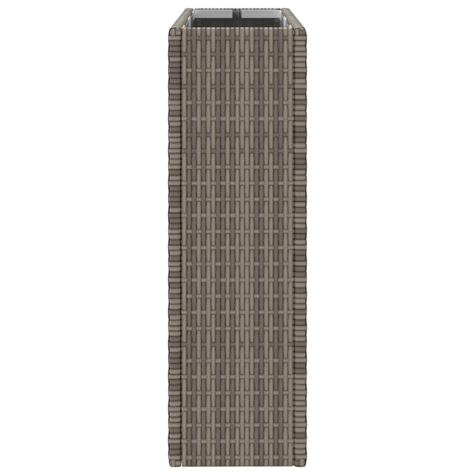 ComfortXL - Grand pot de fleurs poly rotin terrasse plantation plantes 55x70cm gris - ComfortXL Outdoor Living - Image 5