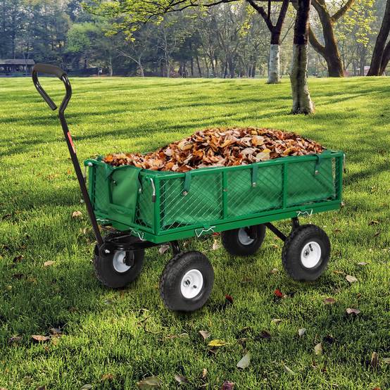 Elem Garden Technic - Chariot de jardin en acier avec bâche amovible et benne basculante 108 x 50 x 95cm - Elem Garden - Image 5