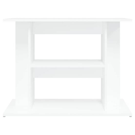 Meuble Aquarium Bois d'Ingénierie Support de Rangement Stable 80x35x60 cm Blanc - ComfortXL Outdoor Living - Image 4