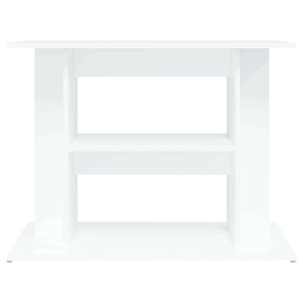 Meuble Aquarium Bois d'Ingénierie Support de Rangement Stable 80x35x60 cm Blanc - ComfortXL Outdoor Living - Image 4