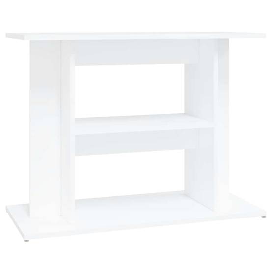 Meuble Aquarium Bois d'Ingénierie Support de Rangement Stable 80x35x60 cm Blanc - ComfortXL Outdoor Living - Image 2