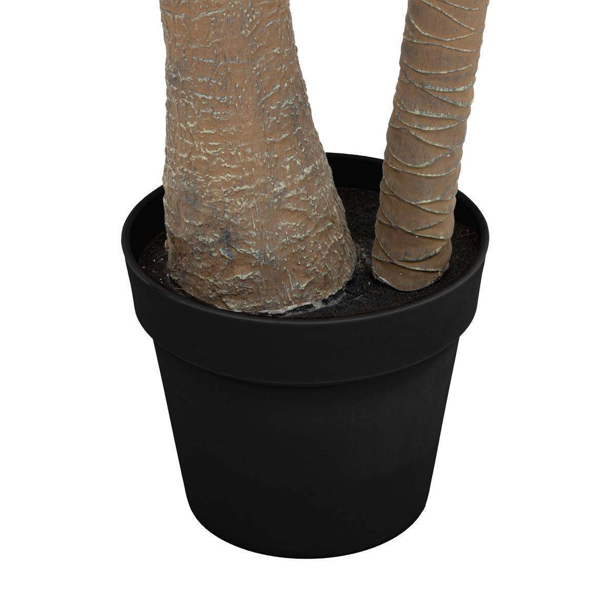 Plante artificielle Palmier 2 troncs H 180 cm - Image 3