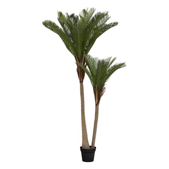 Plante artificielle Palmier 2 troncs H 180 cm - Image 1