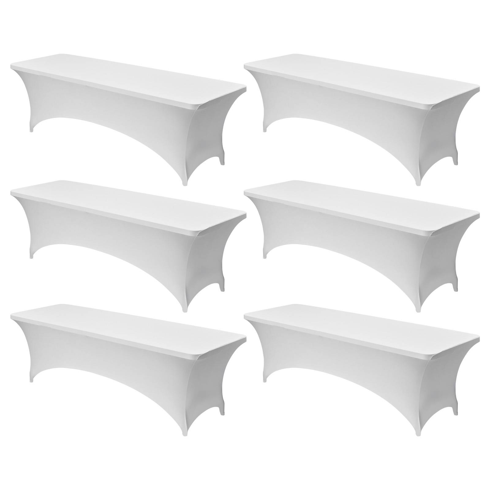 Vevor - VEVOR Nappe extensible en polyester et élasthanne 244 x 76 x 76 cm 6 pcs blanc - Image 1