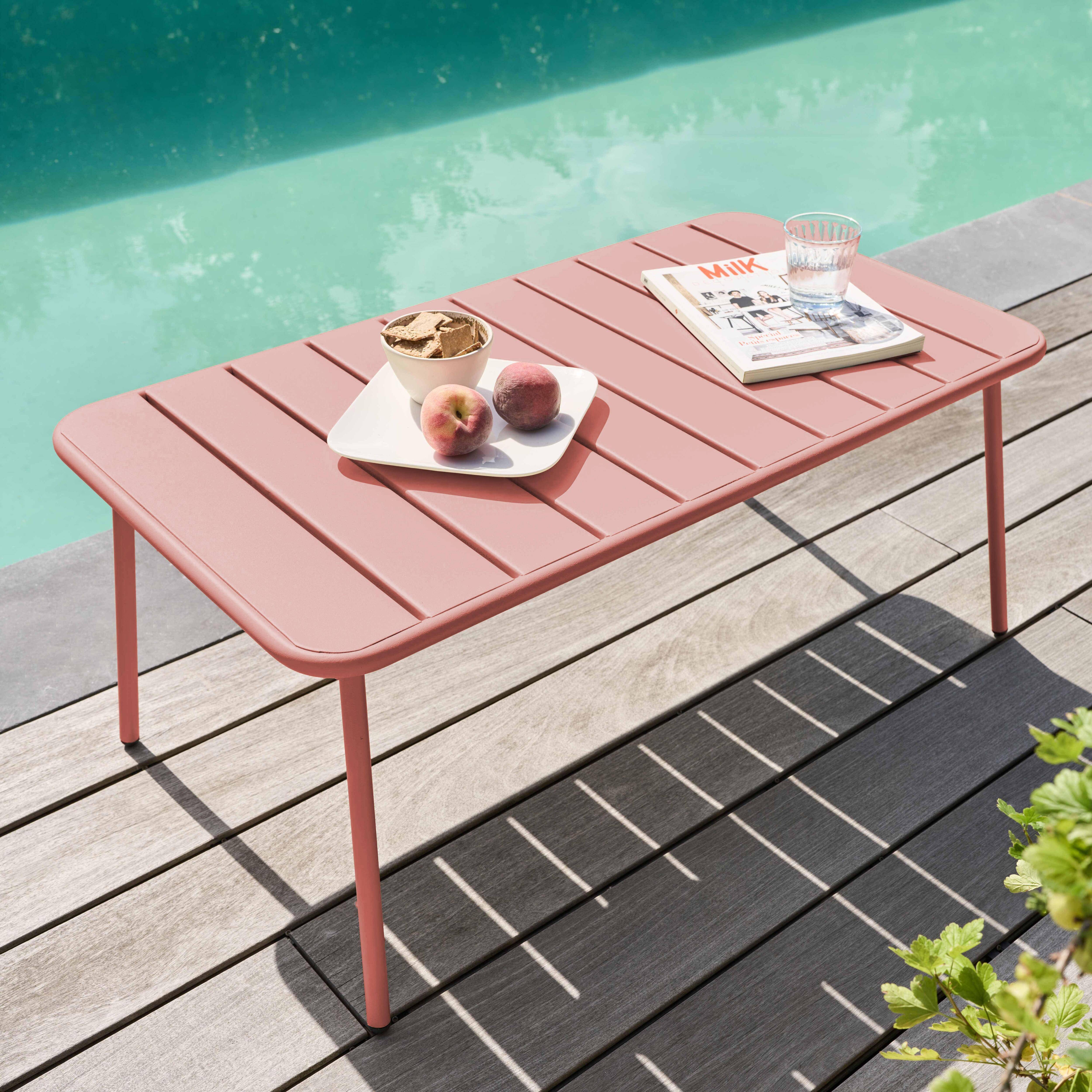 Oviala - Table basse de jardin acier argile 90 x 50 cm Palavas - Oviala - Imagen 2