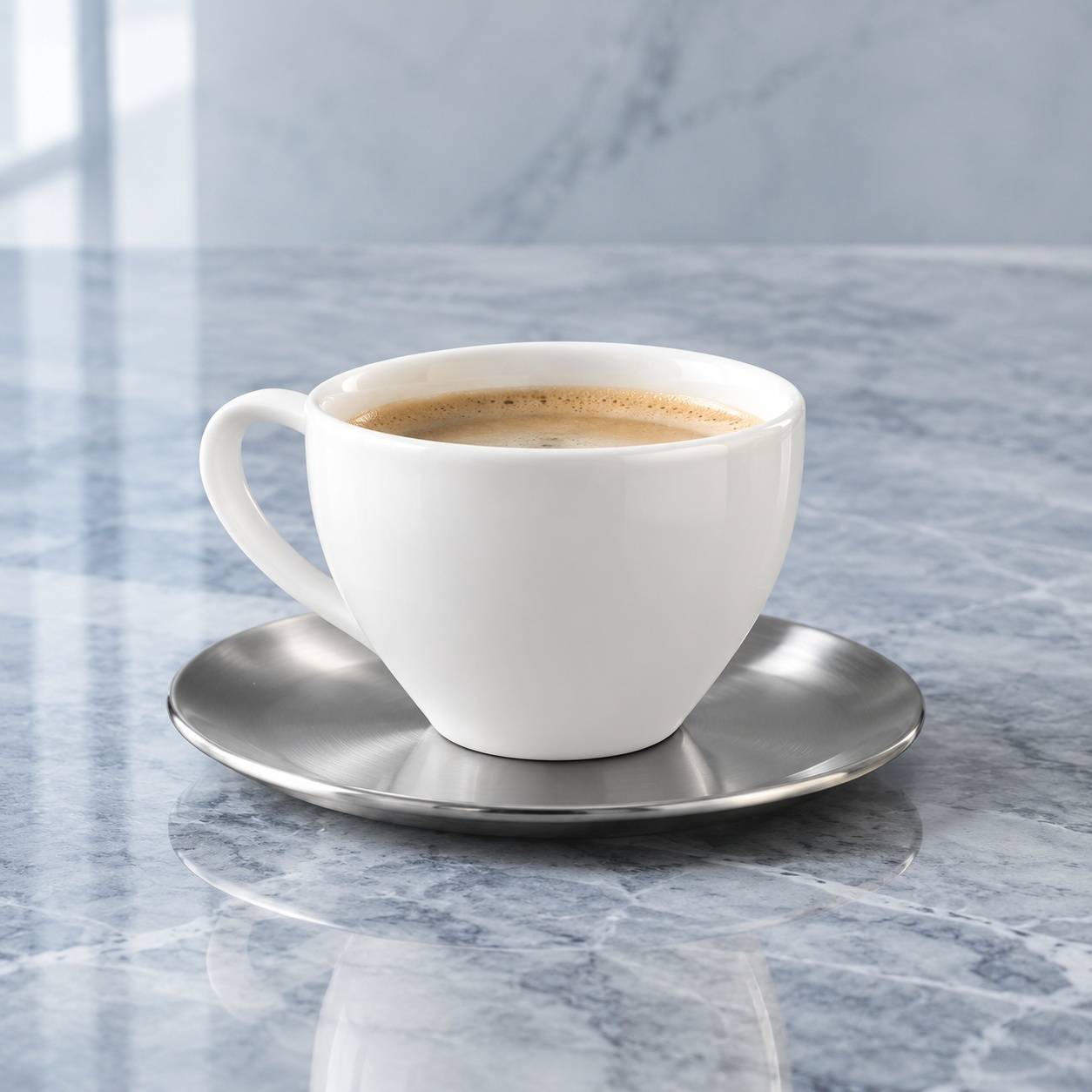Set de 6 Tasses à Cappuccino en Porcelaine Blanche avec Sous-tasses - Image 7