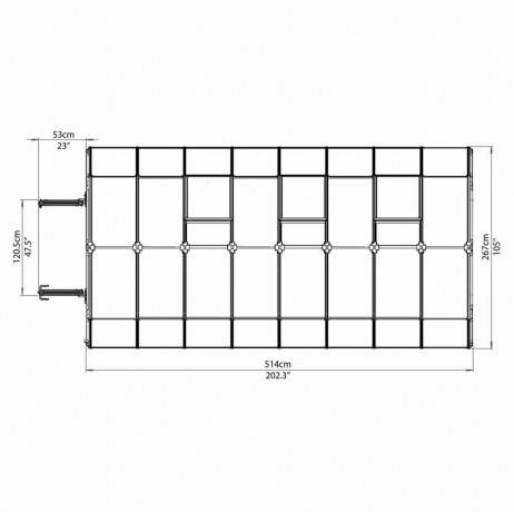 Canopia - Serre de jardin en polycarbonate Rion Grand Gardener 13,72 m², Ancrage au sol Oui - Image 4
