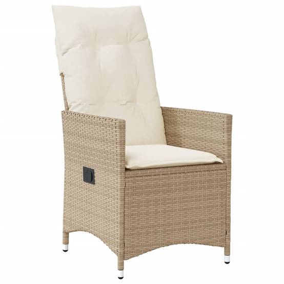 Salon de Jardin 2 Personnes en Résine Tressée Beige Fauteuils Inclinables – ComfortXL Outdoor Living - Image 3
