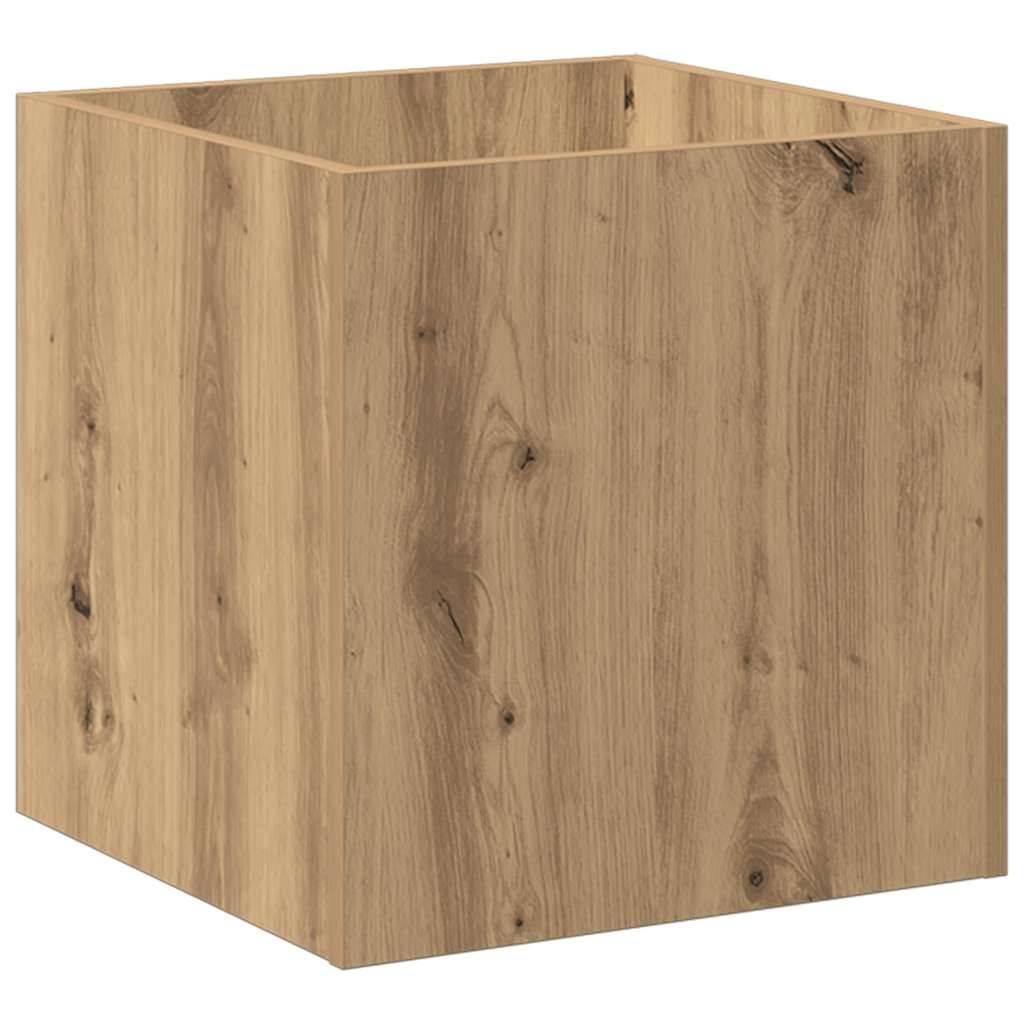 PANGIVO - Jardinière bois d'ingénierie chêne artisanal 40 x 40 x 40 cm - PANGIVO - Image 2