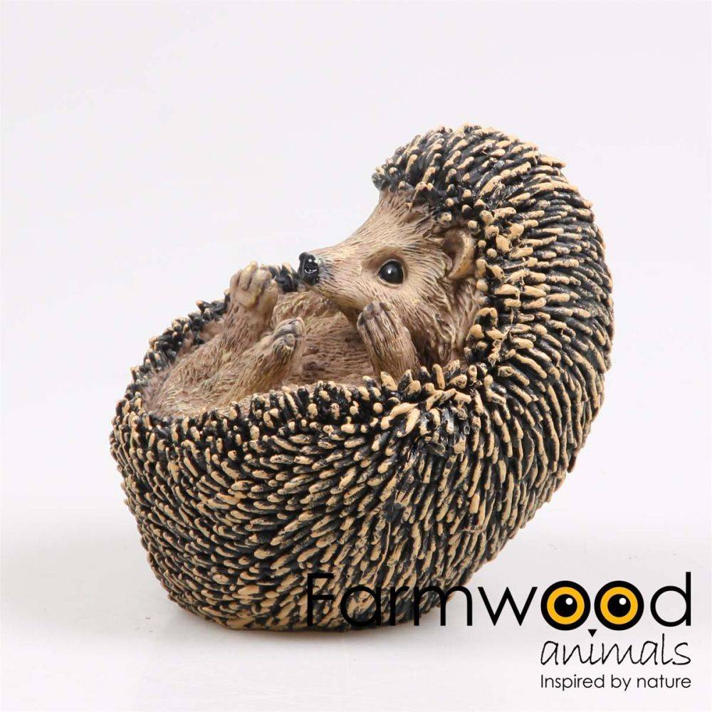 Farmwood Animals - Hérisson en boule en résine 12 x 11 x 12 cm - Imagen 3