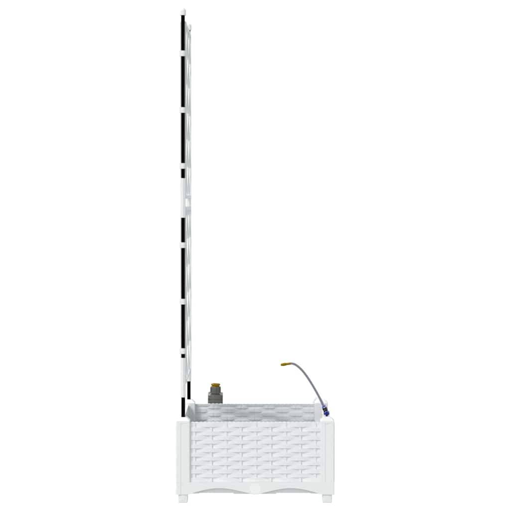 ComfortXL - Pot de fleurs haut en acier avec irrigation pour entrée et balcon Blanc 40x40x126 cm – ComfortXL Outdoor Living - Image 7