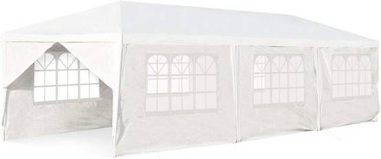 Costway - Tonnelle de Jardin 3x9m inclut 6 Murs Amovibles avec Fenêtre sur Côté, Abri Robuste avec Piquets de Terre - Image 1