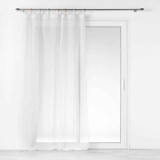 Rideau Voilage à Œillets "Minalisa" 140x240cm Blanc - Image 1