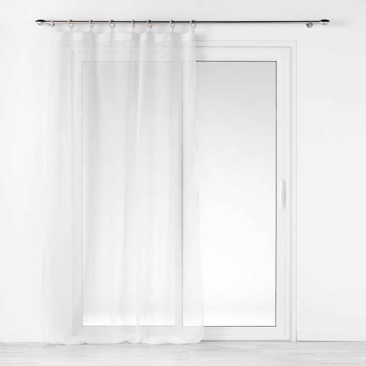 Rideau Voilage à Œillets "Minalisa" 140x240cm Blanc - Image 1