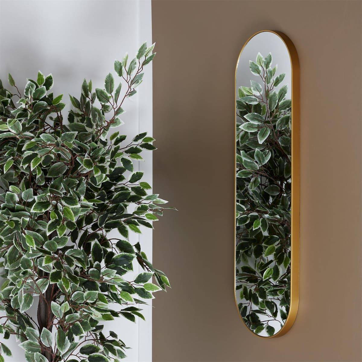 ALTOBUY - Miroir Doré Ovale 30x100 cm - HEVIA - Image 4