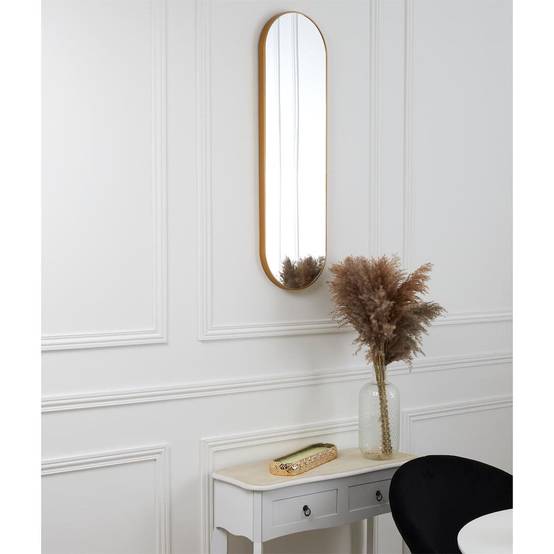 ALTOBUY - Miroir Doré Ovale 30x100 cm - HEVIA - Image 2