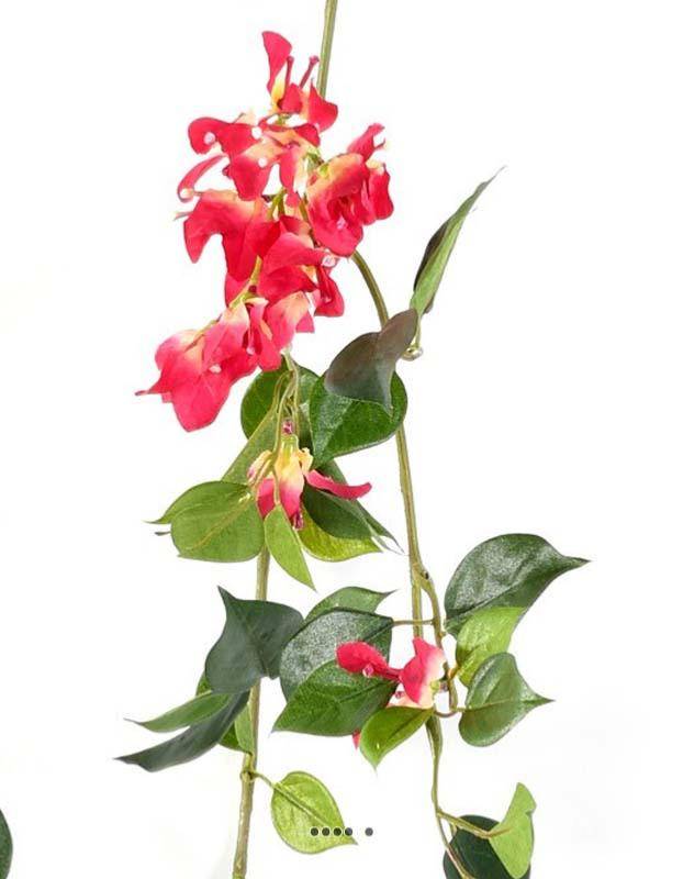 Artificielles - Guirlande de bougainvillier artificielle en tissu L 110 cm Rose fushia - couleur: Rose fushia 730 - Imagen 2