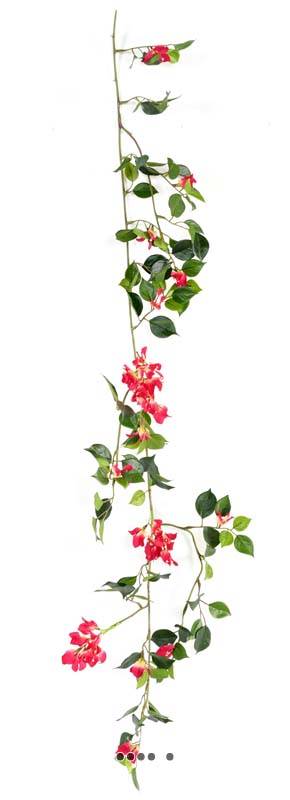 Artificielles - Guirlande de bougainvillier artificielle en tissu L 110 cm Rose fushia - couleur: Rose fushia 730 - Imagen 1