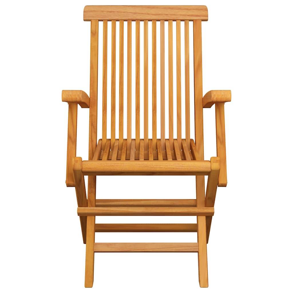 Lot de 3 chaises de jardin bois teck beige 55 x 60 x 89 cm - PANGIVO - Image 8