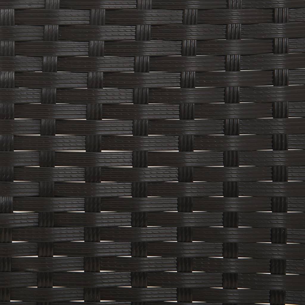 Helloshop26 - Banc de jardin meuble de patio d'extérieur terrasse à 3 places 140 x 51 x 85 cm avec coussins noir résine tressée - Imagen 5