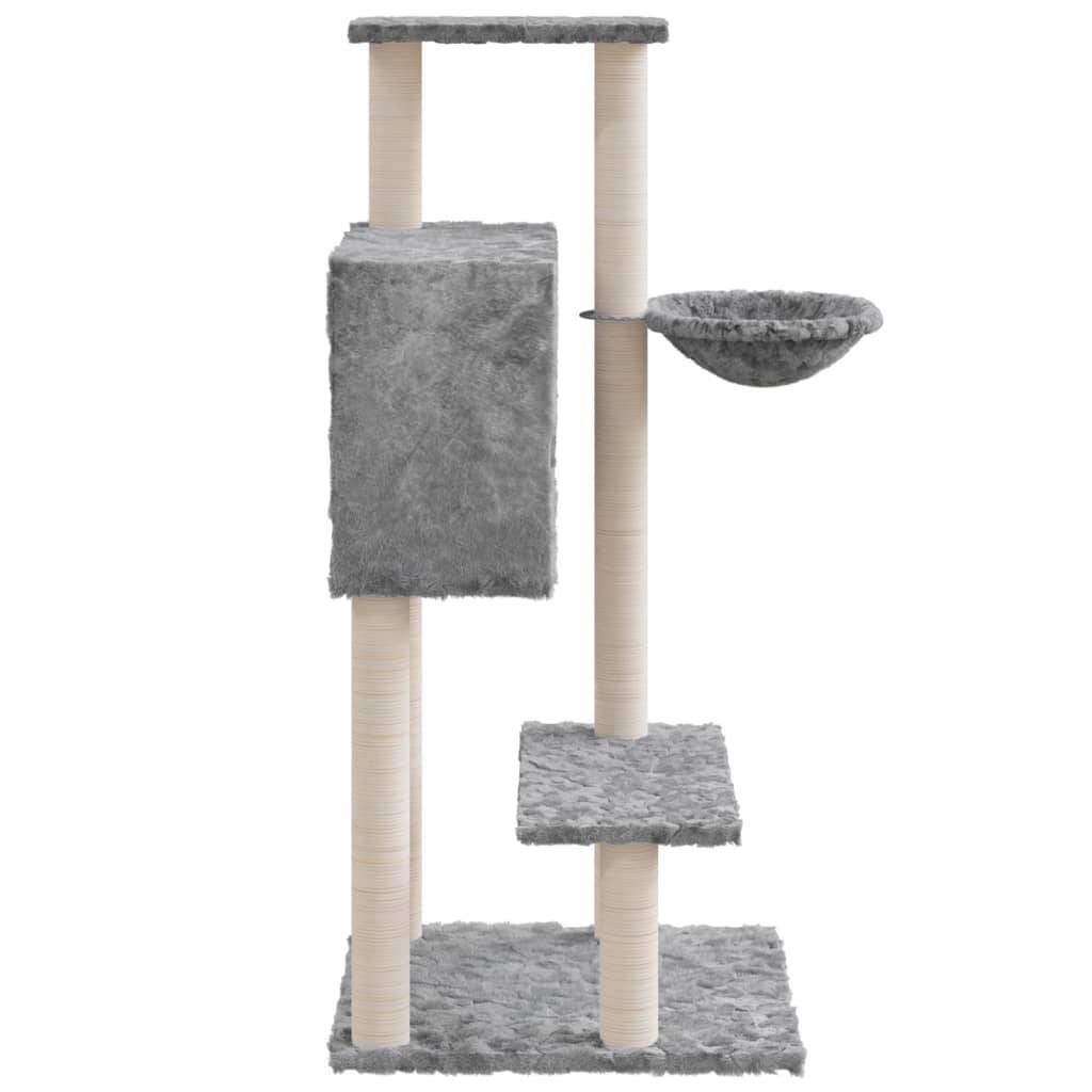 Arbre à chat, Tour à chat avec griffoirs en sisal Gris clair 108,5 cm MP57 - Image 5